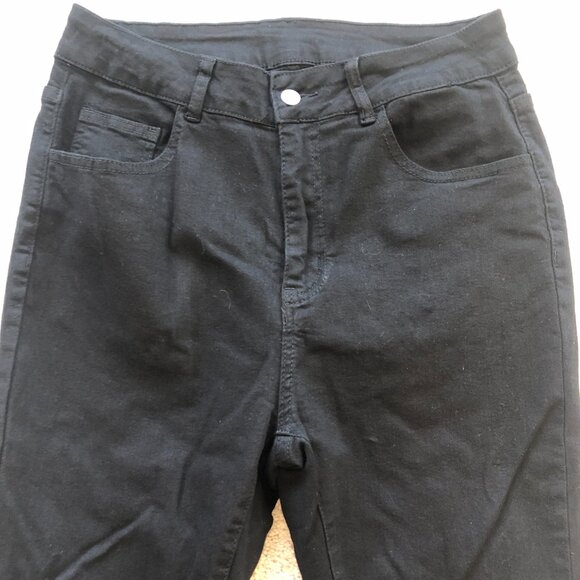 NWOT SHEIN EZwear Women's Plus High Waist Flare Leg Jeans Black 0XL/Size 12 - Picture 3 of 10